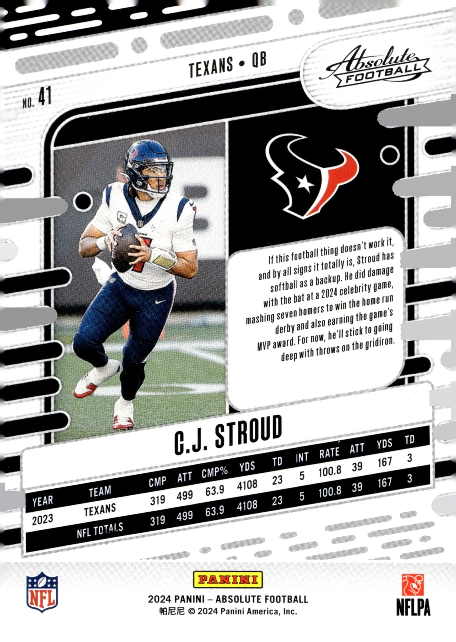 CJ Stroud 2024 Panini Absolute #41 #1 - Collector Store LLC