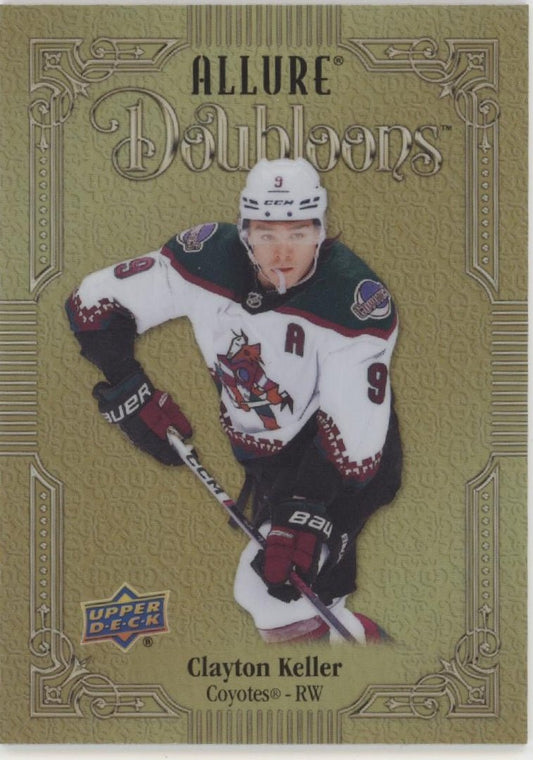 Clayton Keller 2023 - 24 Upper Deck Allure Doubloons Gold Holo #DB - 92 - Collector Store LLC