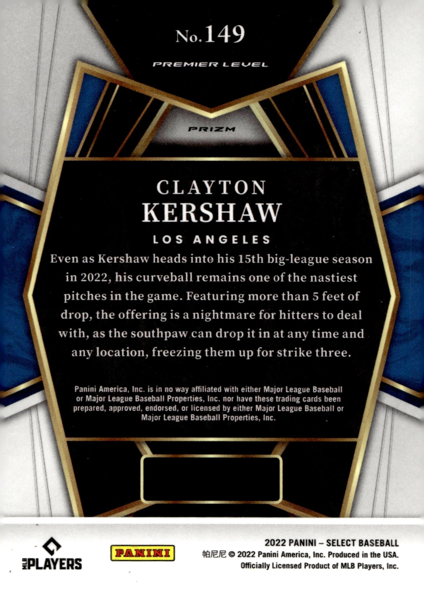 Clayton Kershaw 2022 Panini Select Scope Prizm #149 - Collector Store LLC