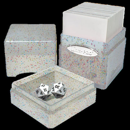 Ultra Pro: Glitter Satin Tower Deck Box (Clear)