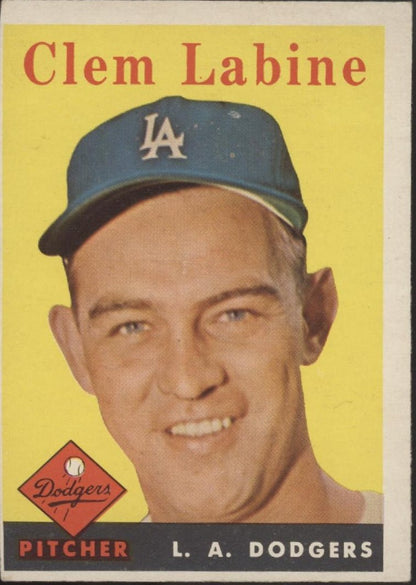 Clem Labine 1958 Topps #305 Los Angeles Dodgers EX - Collector Store LLC