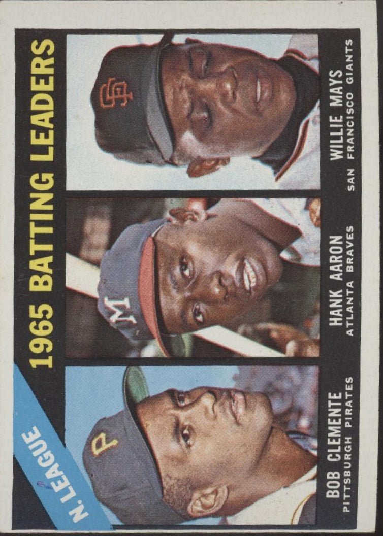 Clemente / Aaron / Mays 1966 Topps Batting Leaders #215 GD #1 - Collector Store LLC