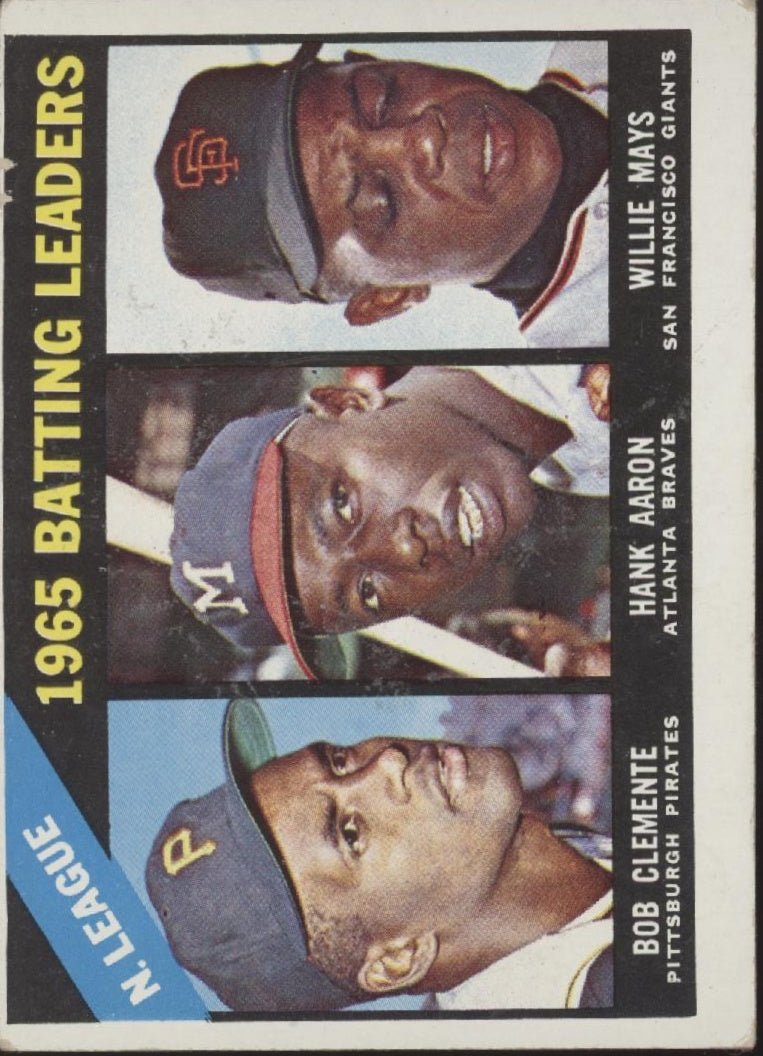 Clemente / Aaron / Mays 1966 Topps Batting Leaders #215 GD #2 - Collector Store LLC