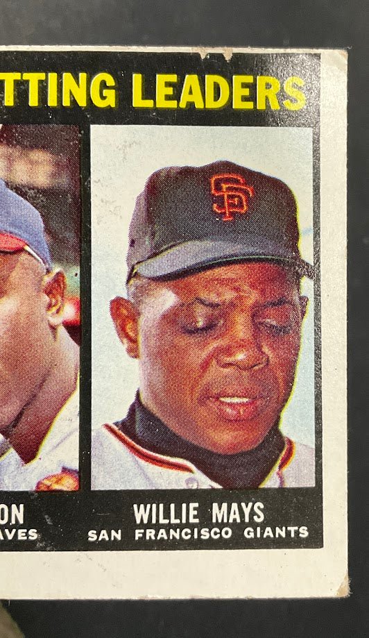 Clemente / Aaron / Mays 1966 Topps Batting Leaders #215 GD #2 - Collector Store LLC