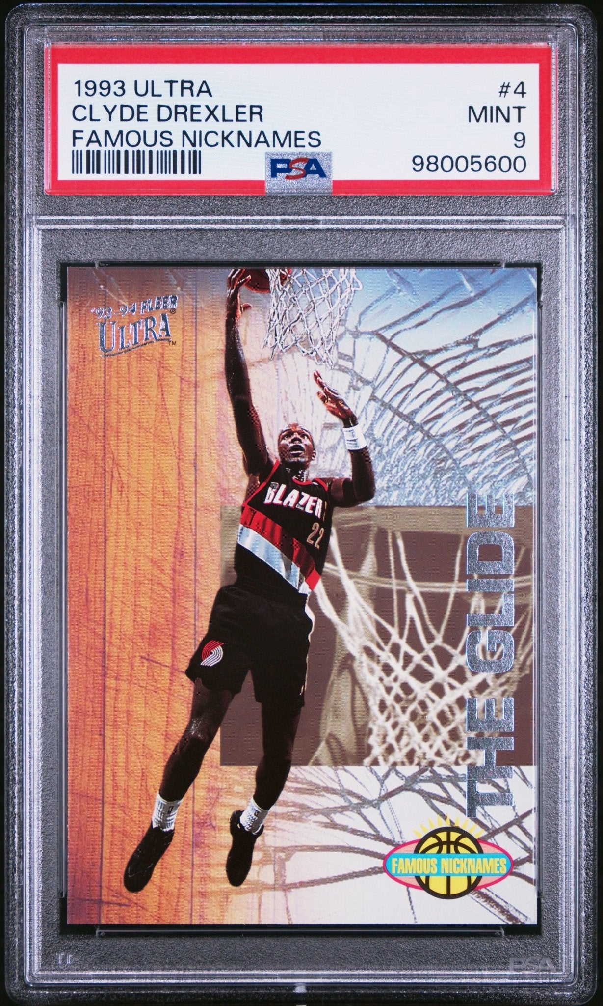 Clyde Drexler 1993 Fleer Ultra Famous Nicknames #4 PSA 9 #1 - Collector Store LLC