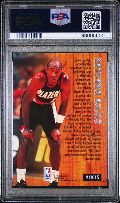 Clyde Drexler 1993 Fleer Ultra Famous Nicknames #4 PSA 9 #1 - Collector Store LLC