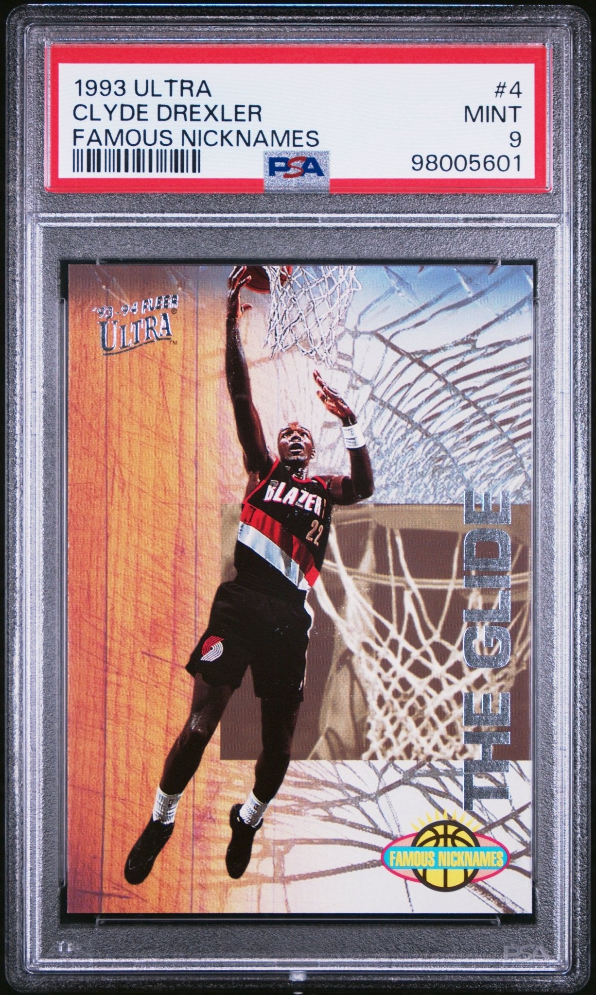 Clyde Drexler 1993 Fleer Ultra Famous Nicknames #4 PSA 9 #2 - Collector Store LLC