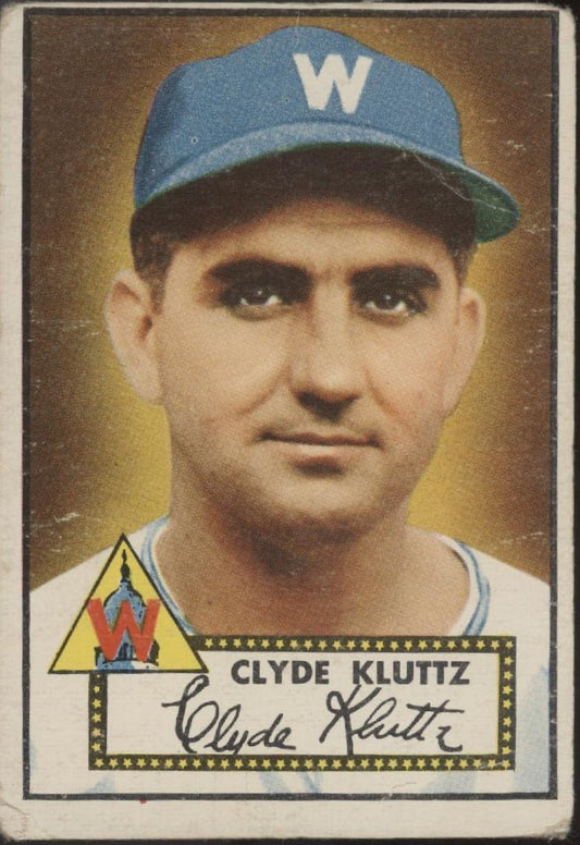 Clyde Kluttz 1952 Topps RC #132 Washington Senators GD - Collector Store LLC