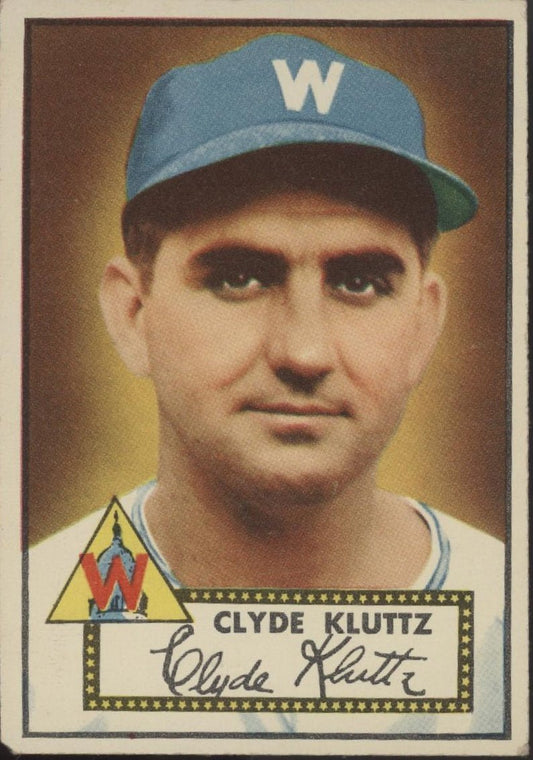 Clyde Kluttz 1952 Topps RC #132 Washington Senators VG - Collector Store LLC