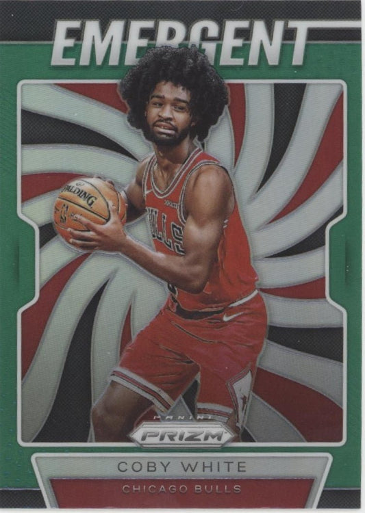 Coby White 2019 - 20 Panini Prizm Emergent Green Prizm #1 - Collector Store LLC