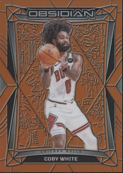 Coby White 2023 - 24 Panini Obsidian Orange Refractor 73/99 #41 - Collector Store LLC