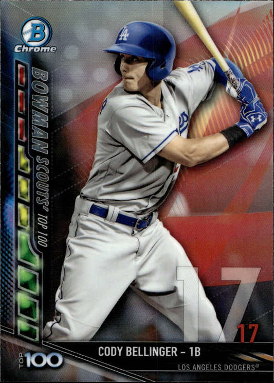Cody Bellinger 2017 Bowman Chrome Bowman Scouts' Top 100 Refractor BTP - 17 - Collector Store LLC