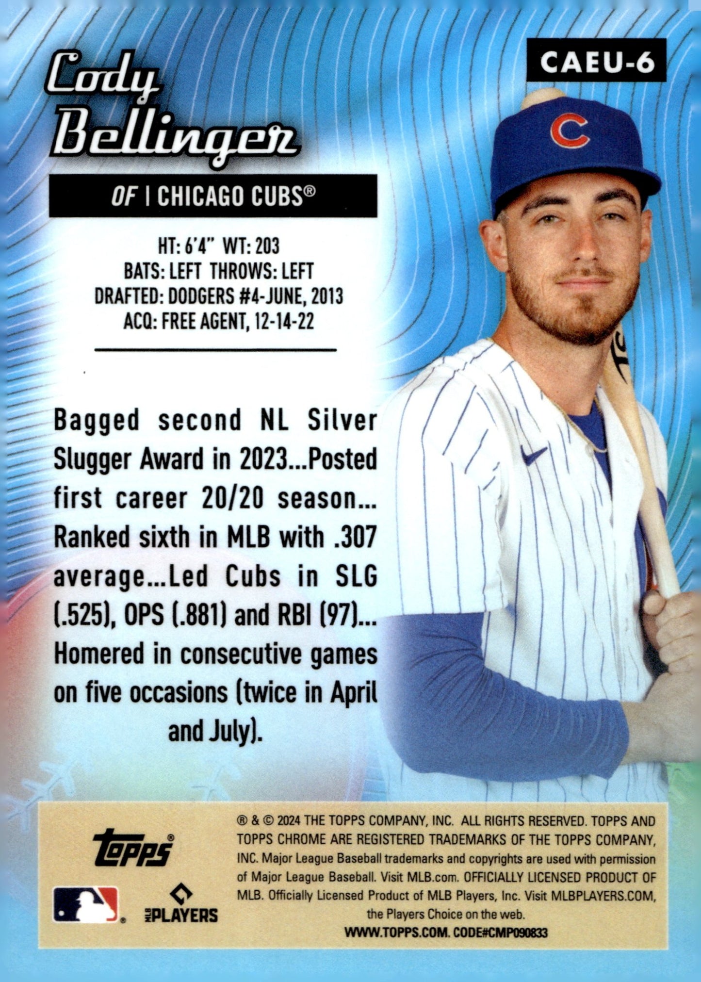 Cody Bellinger 2024 Topps Chrome All - Etch Refractor CAEU - 6 2 - Collector Store LLC