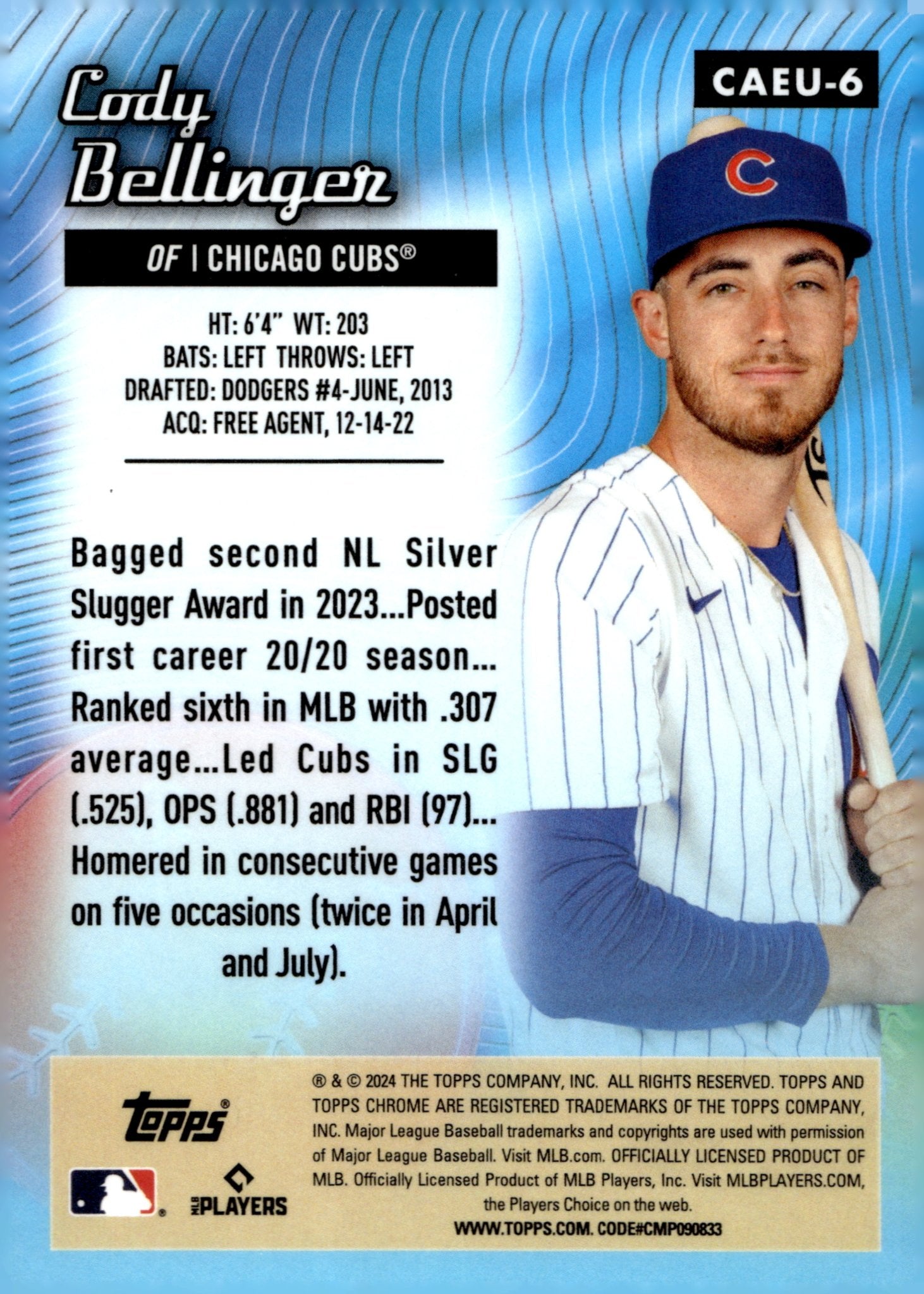 Cody Bellinger 2024 Topps Chrome All - Etch Refractor CAEU - 6 2 - Collector Store LLC