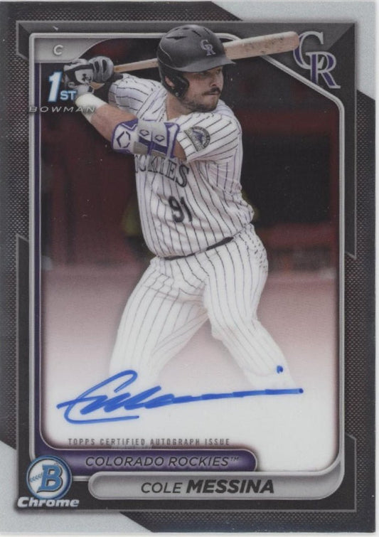 Cole Messina 2024 Bowman Chrome Auto CPA - CME - Collector Store LLC