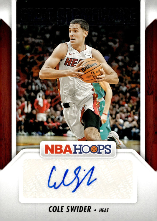 Cole Swider 2024 - 25 Panini Hoops Great Significance Auto #GS - CSH - Collector Store LLC