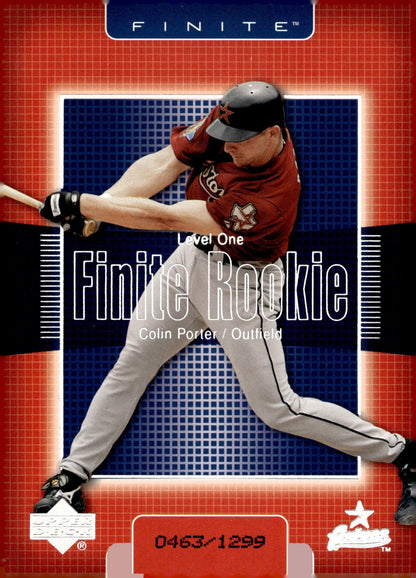 Colin Porter 2003 Upper Deck Finite Rookie Level One RC 0463/1299 217 - Collector Store LLC
