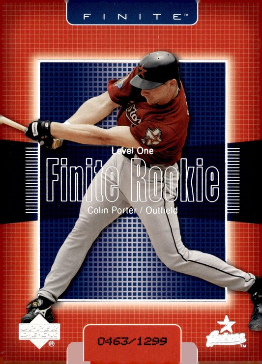 Colin Porter 2003 Upper Deck Finite Rookie Level One RC 0463/1299 217 - Collector Store LLC