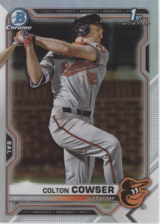 Colton Cowser 2021 Bowman Chrome Prospect Refractor BDC - 166 - Collector Store LLC