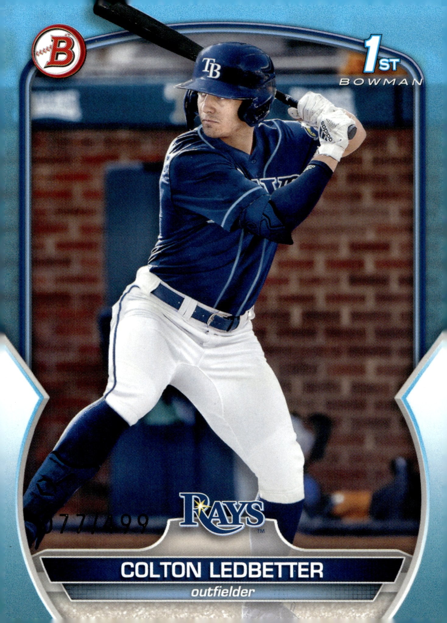 Colton Ledbetter 2023 Bowman Sky Blue 077/499 BD - 34 - Collector Store LLC