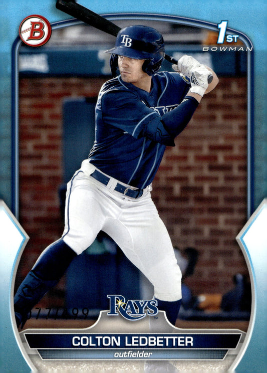 Colton Ledbetter 2023 Bowman Sky Blue 077/499 BD - 34 - Collector Store LLC