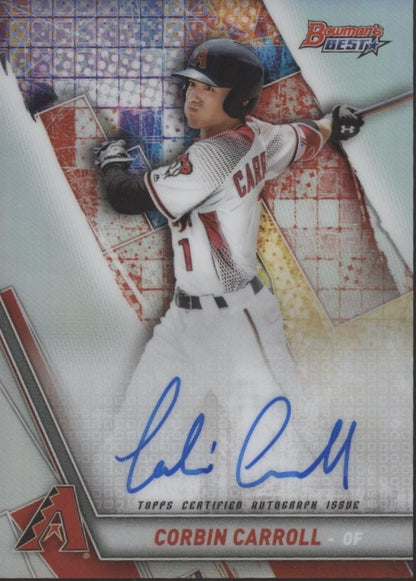 Corbin Carroll 2019 Bowman's Best Refractor Auto #B19 - CC - Collector Store LLC