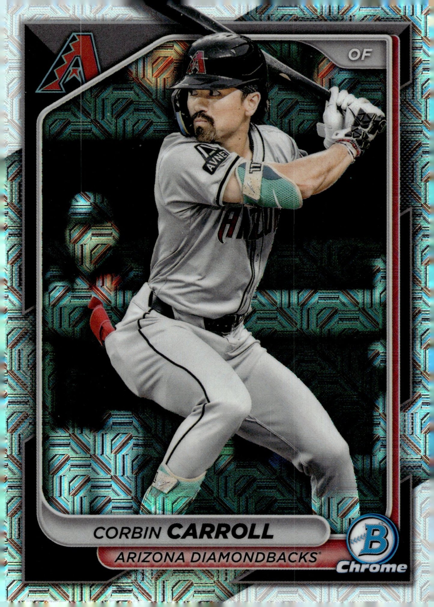 Corbin Carroll 2024 Bowman Chrome Mojo Refractor 3 2 - Collector Store LLC