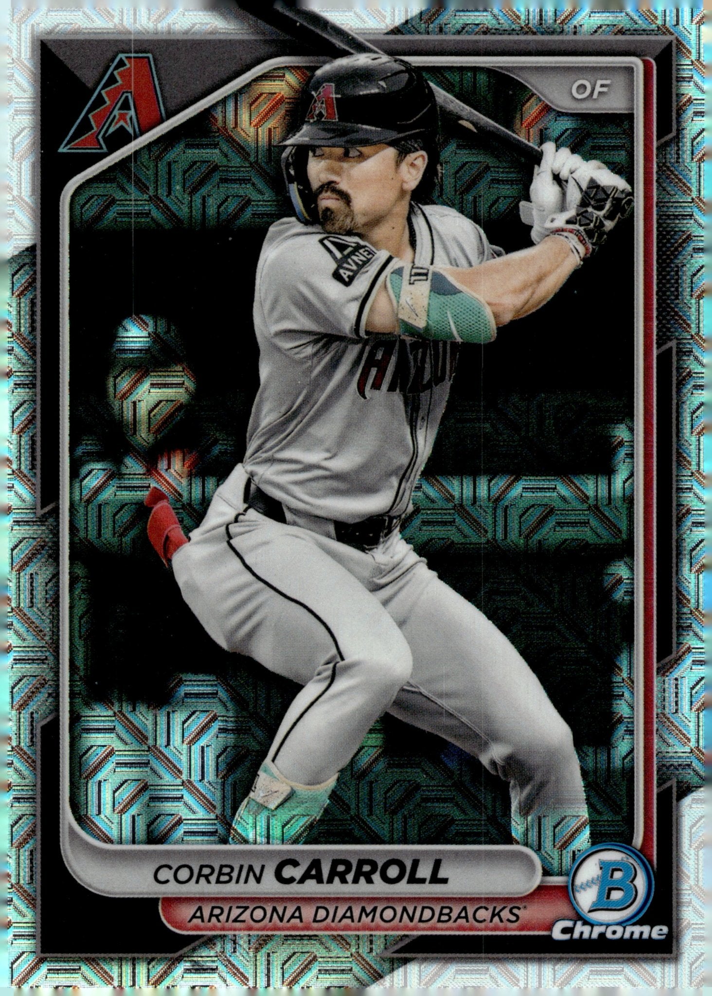 Corbin Carroll 2024 Bowman Chrome Mojo Refractor 3 2 - Collector Store LLC