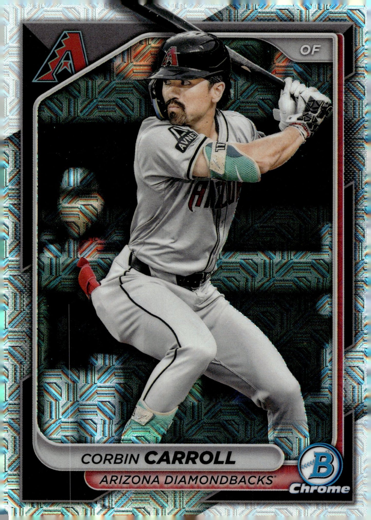 Corbin Carroll 2024 Bowman Chrome Mojo Refractor 3 3 - Collector Store LLC