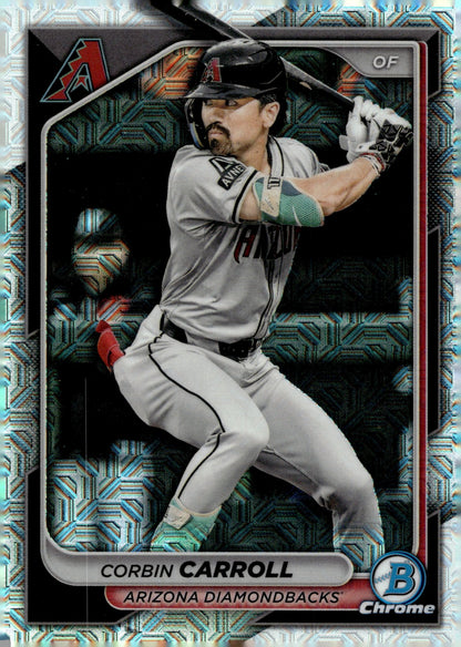 Corbin Carroll 2024 Bowman Chrome Mojo Refractor 3 3 - Collector Store LLC