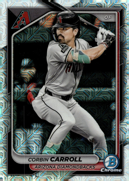 Corbin Carroll 2024 Bowman Chrome Mojo Refractor 3 3 - Collector Store LLC
