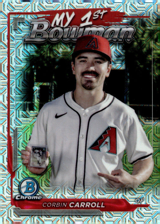 Corbin Carroll 2024 Bowman Chrome My 1st Bowman Mojo Refractor #M1B - 13 #2 - Collector Store LLC