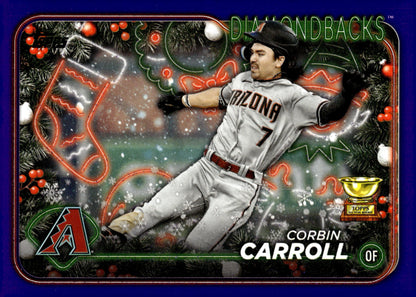Corbin Carroll 2024 Topps Holiday Purple 32/99 #H42 - Collector Store LLC