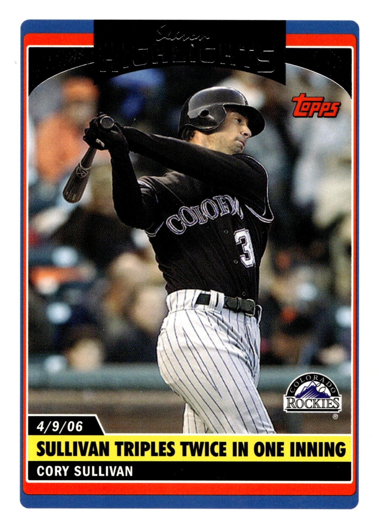 Cory Sullivan 2006 Topps Updates & Highlights UH173 - Collector Store LLC