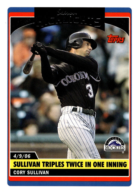 Cory Sullivan 2006 Topps Updates & Highlights UH173 - Collector Store LLC