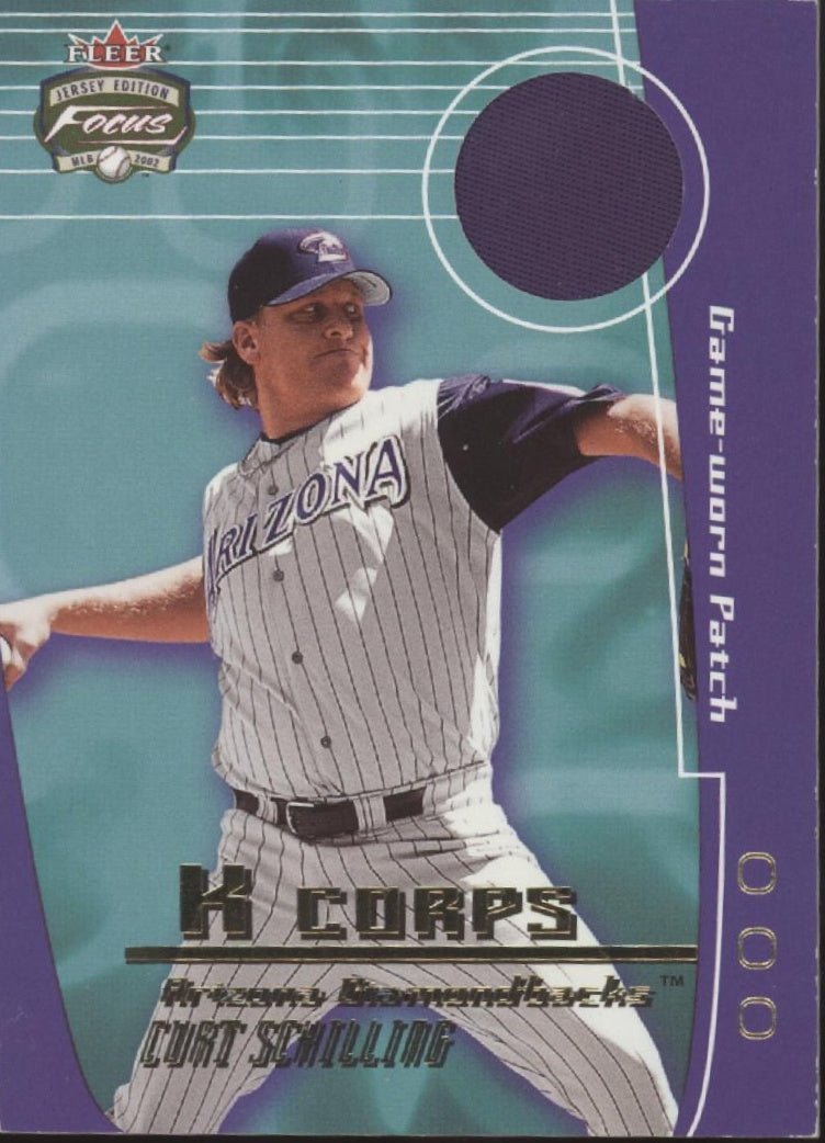 Curt Schilling 2002 Fleer Focus K Corps Swatch 025/100 - Collector Store LLC