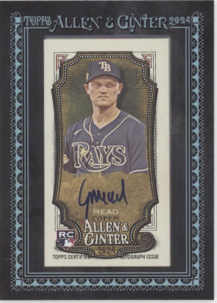 Curtis Mead 2024 Topps Allen & Ginter Mini Framed RC Auto 02/25 #MA - CM - Collector Store LLC