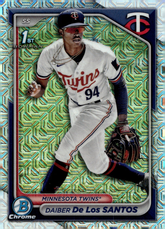 Daiber De Los Santos 2024 Bowman Chrome Mojo Refractor BCP - 185 4 - Collector Store LLC