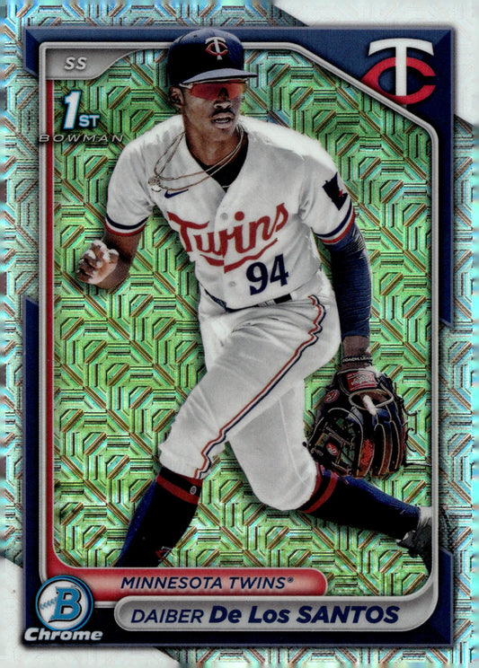 Daiber De Los Santos 2024 Bowman Chrome Mojo Refractor BCP - 185 6 - Collector Store LLC