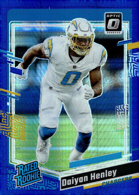 Daiyan Henley 2023 Panini Donruss Optic Rated Rookie Blue Prism Prizm RC #263 - Collector Store LLC