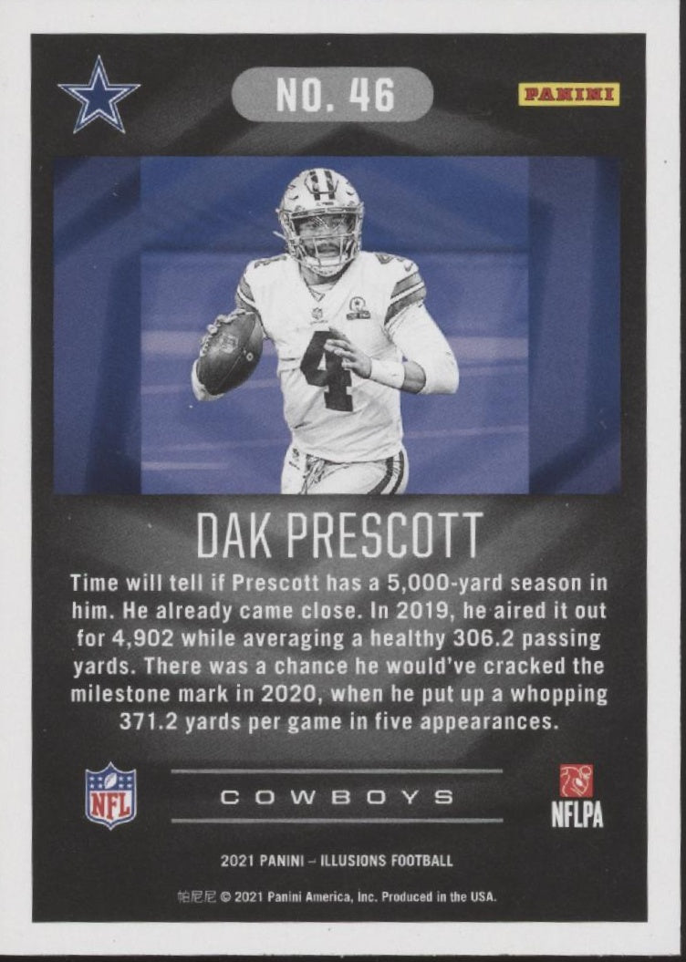 Dak Prescott 2021 Panini Illusions Blue #46 - Collector Store LLC