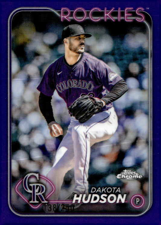 Dakota Hudson 2024 Topps Chrome Purple Refractor 138/250 USC79 - Collector Store LLC