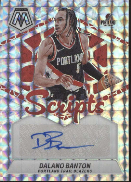 Dalano Banton 2023 - 24 Panini Mosaic Scripts Prizm Auto #MS - BAN - Collector Store LLC