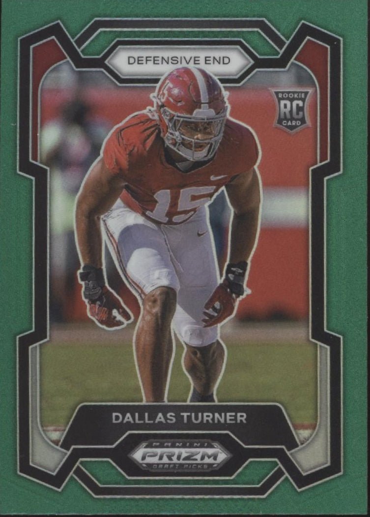 Dallas Turner 2024 Panini Prizm Draft Picks Green Prizm RC #112 - Collector Store LLC