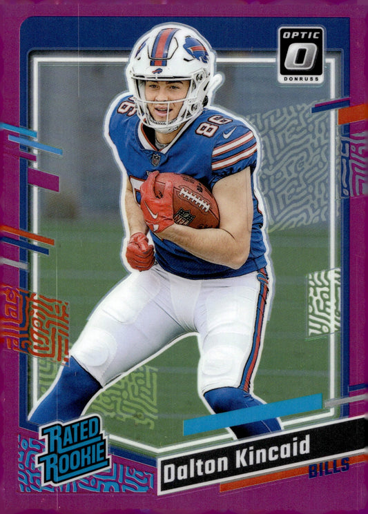 Dalton Kincaid 2023 Panini Donruss Rated Rookie Pink Prizm RC #308 - Collector Store LLC