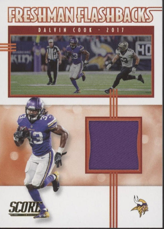 Dalvin Cook 2020 Panini Score Freshman Flashbacks Swatch #FF - DC - Collector Store LLC