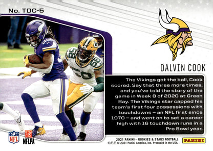 Dalvin Cook 2021 Panini Rookies & Stars Touchdown Club #TDC - 5 - Collector Store LLC