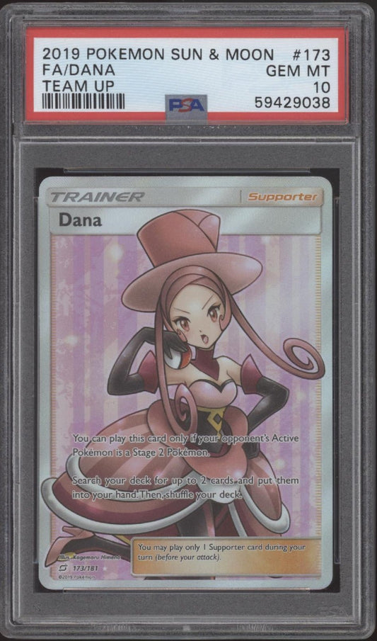 Dana Pokemon Team Up Full Art #173 PSA 10 - Collector Store LLC