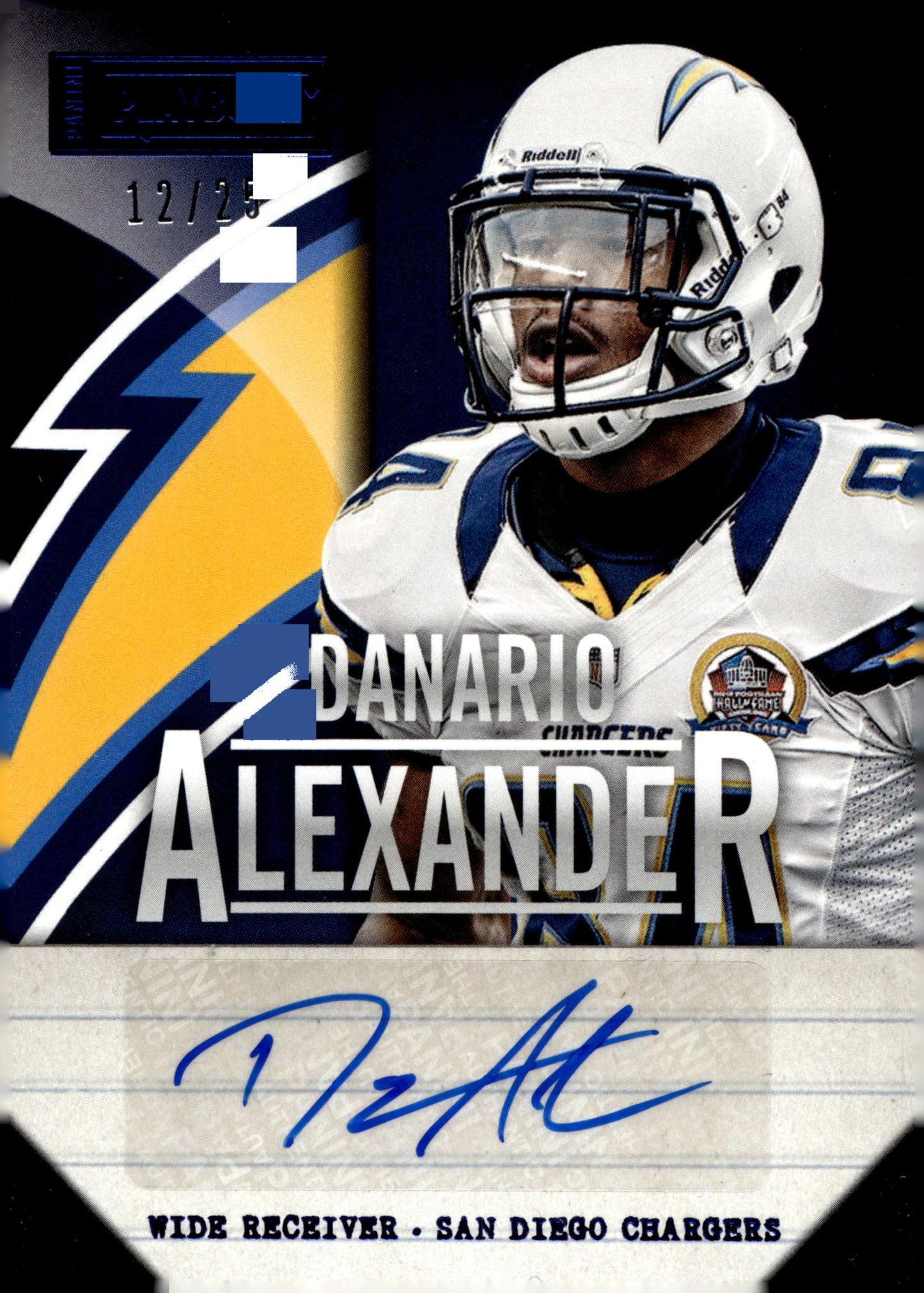 Danario Alexander 2013 Panini Playbook Blue Auto 12/25 #97 - Collector Store LLC