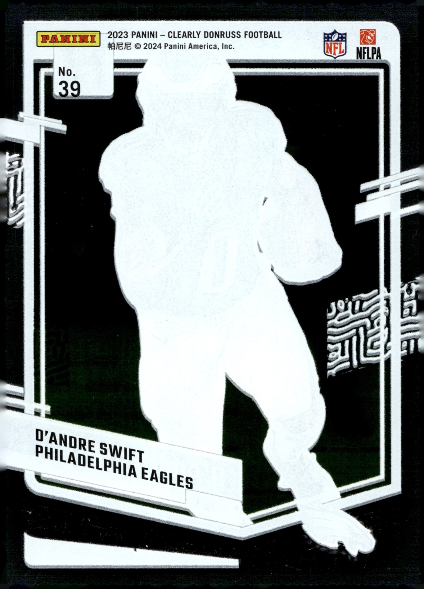 D'Andre Swift 2023 Panini Clearly Donruss #39 - Collector Store LLC